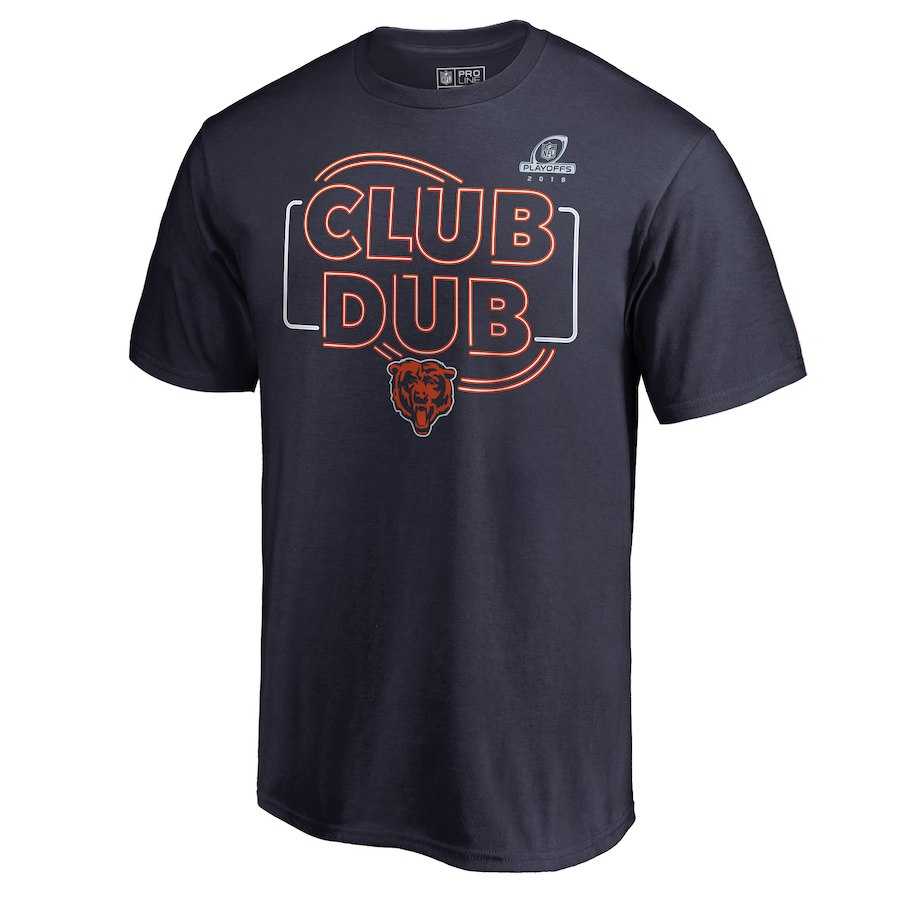 Men's Bears Navy 2018 NFL Playoffs Cub Dub T-Shirt,We sell and wholesale Men's Bears Navy 2018 NFL Playoffs Cub Dub T-Shirt on line form chian!